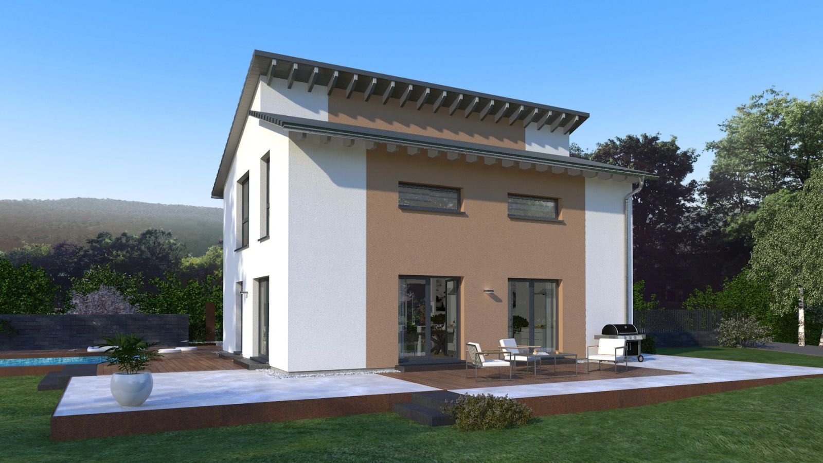 EINFAMILIENHAUS MIT VERSETZTEM PULTDACH