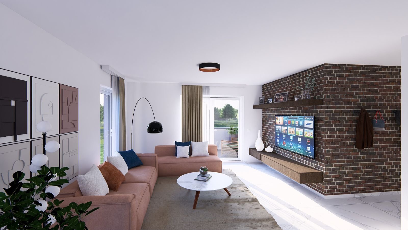 Ansicht Wohnzimmer Wohneinheit 3 Ansicht Wohnzimmer Wohneinheit 3